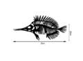 Decoratiune de perete, Fish, Metal, Dimensiune: 35 x 20 cm, Negru