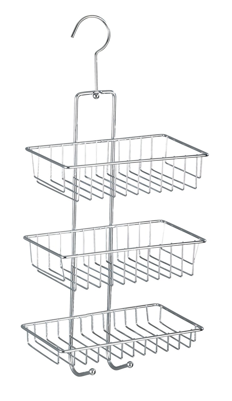 Etajera suspendabila pentru baie, Wenko, Caddy Nivala, 22 x 50 x 13.5 cm, inox