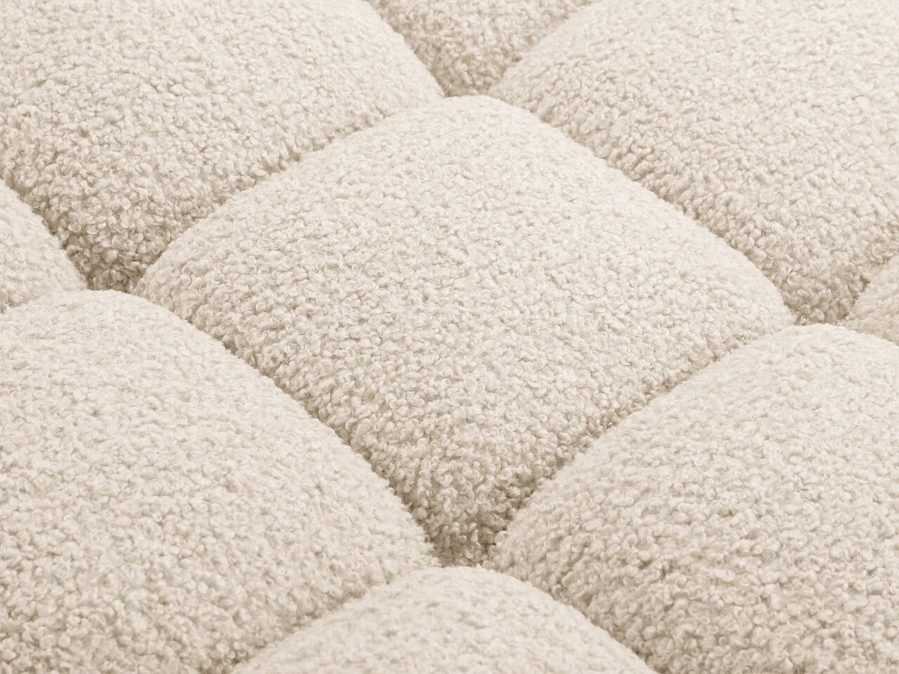 Taburet, Bellis-213, Micadoni Home, 94x94x43 cm, tesatura boucle, bej deschis - 2 | YEO