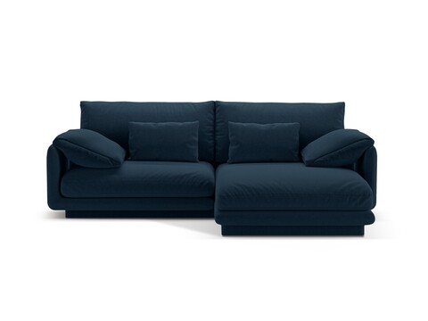 Coltar dreapta 3 locuri, Torino-211, Micadoni Home, 220x170x83 cm, tesatura structurata chenille, albastru navy