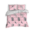 Lenjerie de pat dubla, Barbara - Pink, EnLora Home, Bumbac Ranforce