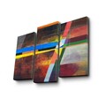 Set 3 tablouri decorative, 3PATK-101, Canvas, 20 x 39 cm, 2 piese, Multicolor