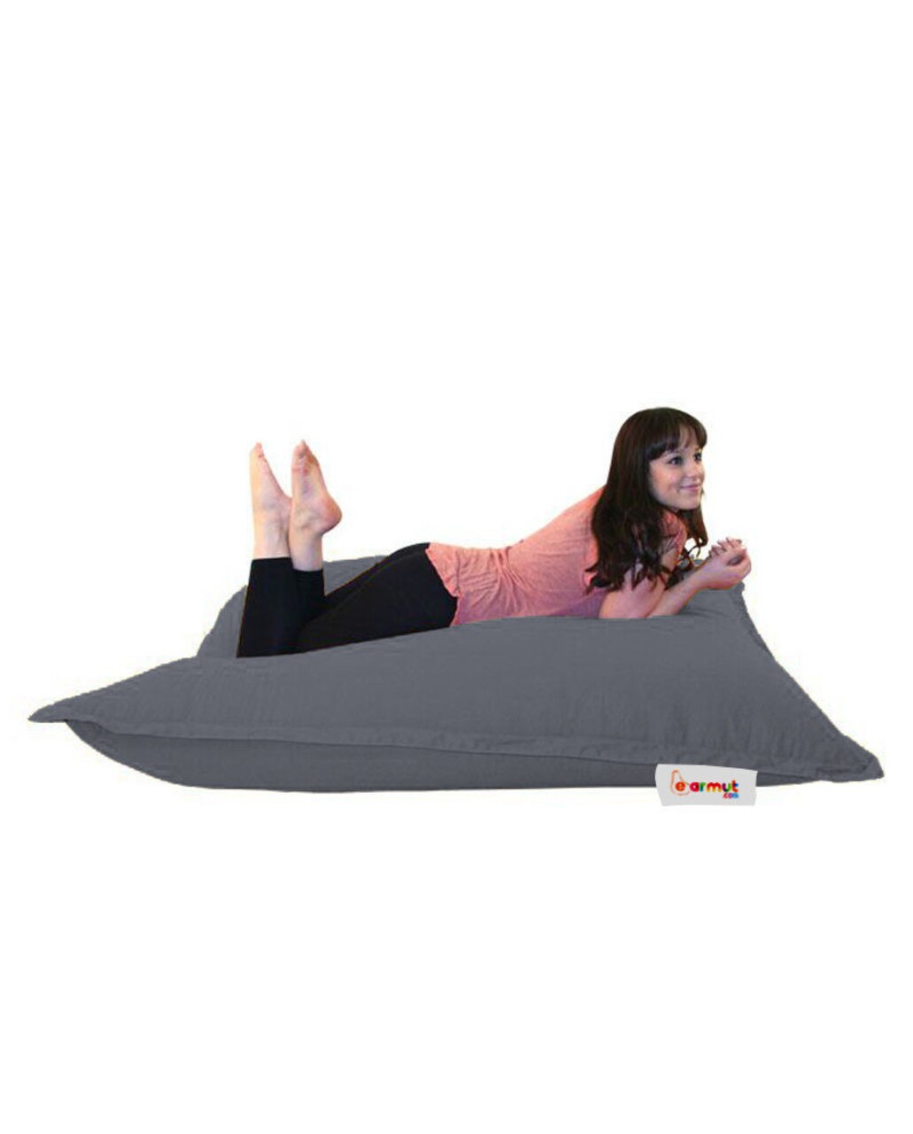 Fotoliu puf, Bean Bag, Ferndale, 100 x 100 cm, poliester impermeabil, gri fumuriu - 1 | YEO