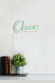 Decoratiune luminoasa LED, Cheers, Benzi flexibile de neon, DC 12 V, Verde