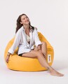 Fotoliu puf, Bean Bag, Ferndale Premium XXL, 115 x 130 cm, poliester impermeabil, galben