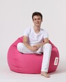 Fotoliu puf, Bean Bag, Ferndale Premium XXL, 115 x 130 cm, poliester impermeabil, roz