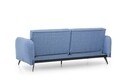 Canapea extensibila Ron Sofabed, Futon, 3 locuri, 190x125 cm, metal, albastru grizzled