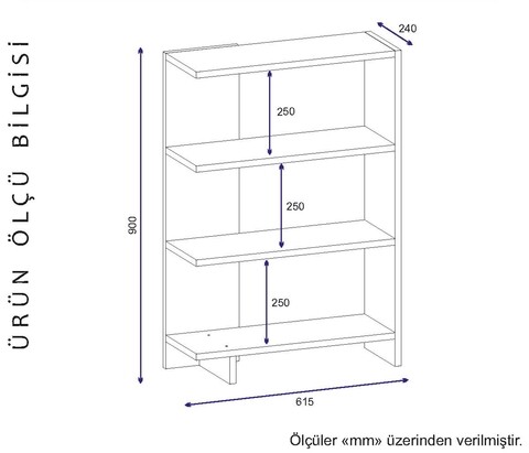 Biblioteca Trilion, Furny Home, 61.5x24x90 cm, alb