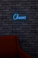 Decoratiune luminoasa LED, Cheers, Benzi flexibile de neon, DC 12 V, Albastru