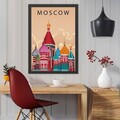 Tablou decorativ, Moscow (35 x 45), MDF , Polistiren, Multicolor