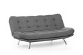 Canapea extensibila Misa Sofabed, Futon, 3 locuri, 198x128 cm, metal, gri