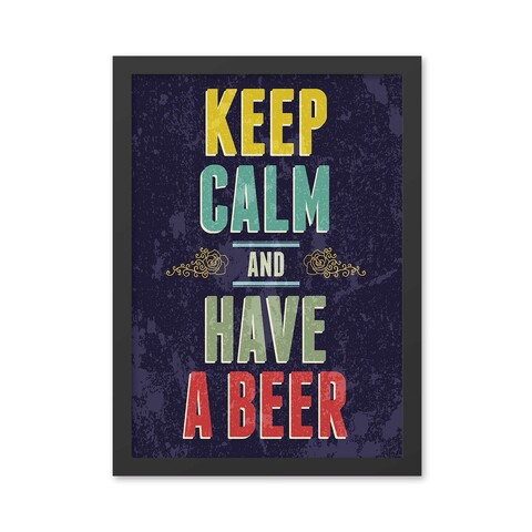 Tablou decorativ, Have Beer (35 x 45), MDF , Polistiren, Multicolor