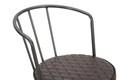 Scaun Iron Line, Mauro Ferretti, 52 x 58 x 75 cm, fier/piele ecologica, maro/gri