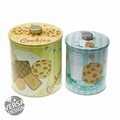 Set 2 cutii pentru biscuiti Cookies, Versa, Ø17x20 cm, metal