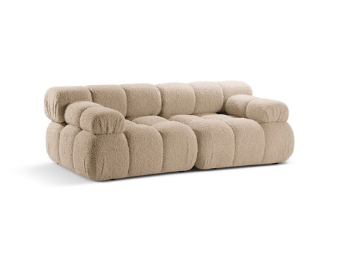 Canapea 2 locuri, Bellis-213, Micadoni Home, 188x94x70 cm, tesatura boucle, bej sand