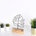 Decoratiune, Thin Leaf, 17x28x3.5 cm, Metal, Negru