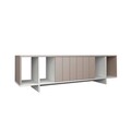 Comoda TV, Homitis, Zitano Tv Stand, 160x37.5x35 cm, Mocha deschis / alb