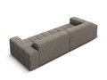 Canapea 4 locuri, Jennifer-140, Micadoni Home, 244x102x70 cm, tesatura chenille din poliester, gri