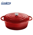 Oala cu capac Red Line, Cooking by Heinner, 33.5x26x12 cm, 6 L, fonta/inox, rosu