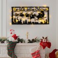 Decoratiune de luminoasa XMASBLACK-012, Tanelorn, 83x39 cm, metal, negru