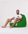 Fotoliu puf, Bean Bag, Ferndale Premium XXL, 115 x 130 cm, poliester impermeabil, verde