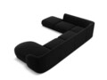 Coltar panoramic stanga 6 locuri, Miley, Micadoni Home, BL, 327x245x74 cm, catifea, negru