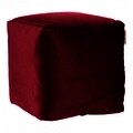 Taburet Gift Decor, Pouffe, 30 x 30 x 30 cm, poliester/polistiren, rosu inchis/maroon