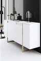 Set mobilier living, Bexley, Luxe, PAL, Alb/Auriu