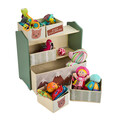 Organizator jucarii / mobilier camera copilului U-grow, 63x30x60 cm, lemn, verde