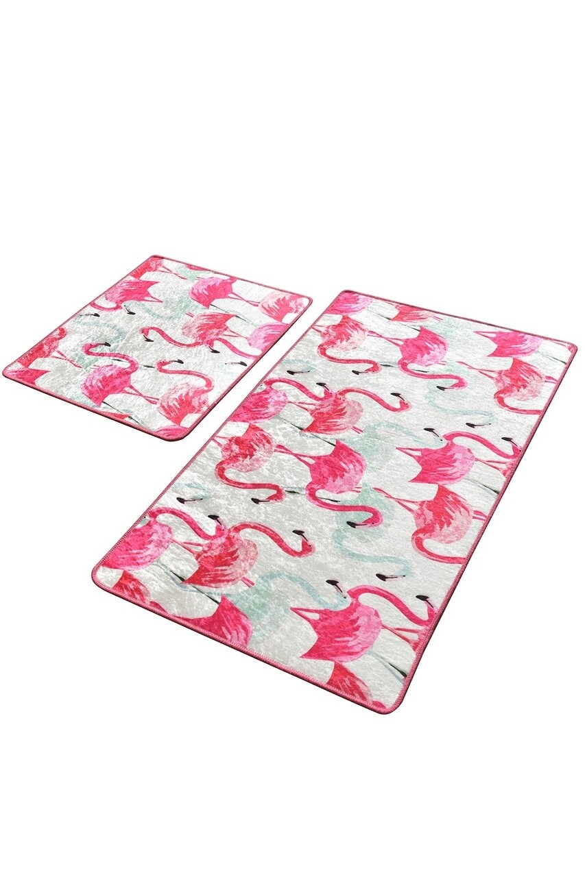 Set 2 covorase de baie Vogel, Chilai, 50x60 cm/60x100 cm, multicolor - 1 | YEO