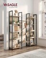 Biblioteca Ladder, Vasagle, 158 x 24 x 166 cm, PAL/otel, maro rustic