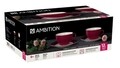 Set de cafea / ceai 12 piese Aura Red, Ambition, portelan, 220 ml, rosu