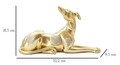 Decoratiune, Mauro Ferretti, Dog, 32.2 x 9.5 x 18.3 cm, polirasina, auriu