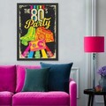 Tablou decorativ, The 80's Party (55 x 75), MDF , Polistiren, Multicolor