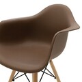 Scaun Julia Armchair, Pakoworld, 62x60x78.5 cm, lemn de fag/polipropilena, mocha