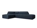 Coltar stanga 4 locuri, Ruby, Micadoni Home, BL, fara cotiera, 273x180x69 cm, poliester, albastru navy