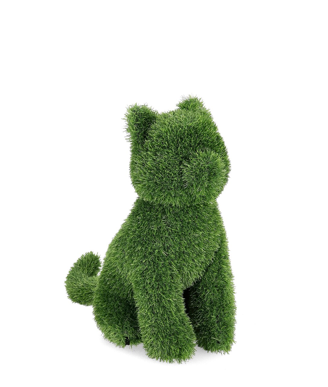 Figurina din iarba artificiala Cat, Bizzotto, 31x25x52 cm, polietilena, verde