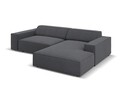 Coltar modular dreapta 3 locuri, Jodie, Micadoni Home, BL, 224x166x70 cm, poliester, gri inchis