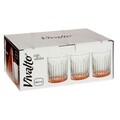 Set 6 pahare de apa Exotic, Vivalto, 330 ml, sticla, roz somon