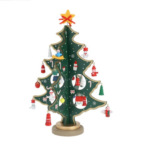 Decoratiune Tree w hangdeco, 22x3.3x26 cm, lemn, multicolor