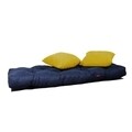 Canapea extensibila Gauge Concept, Navy Blue Yellow, 2 locuri, 190x70 cm, fier/poliester