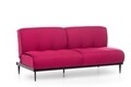 Canapea extensibila Anton Sofabed, Futon, 3 locuri, 190x130 cm, metal, rosu inchis