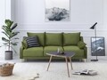 Canapea extensibila, Pansy, Mazzini Sofas, 3 locuri, cu lada de depozitare, 215x94x90 cm, catifea, verde