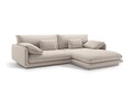 Coltar dreapta 4 locuri, Torino-211, Micadoni Home, 250x170x83 cm, tesatura structurata chenille, bej deschis