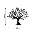 Decoratiune de perete, Monumental Tree 11, Metal, Dimensiune: 85 x 70 cm, Negru