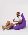 Fotoliu puf, Bean Bag Ferndale, Pyramid Bed, 145 cm, poliester impermeabil, mov