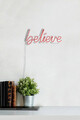 Decoratiune luminoasa LED, Believe, Benzi flexibile de neon, DC 12 V, Roz