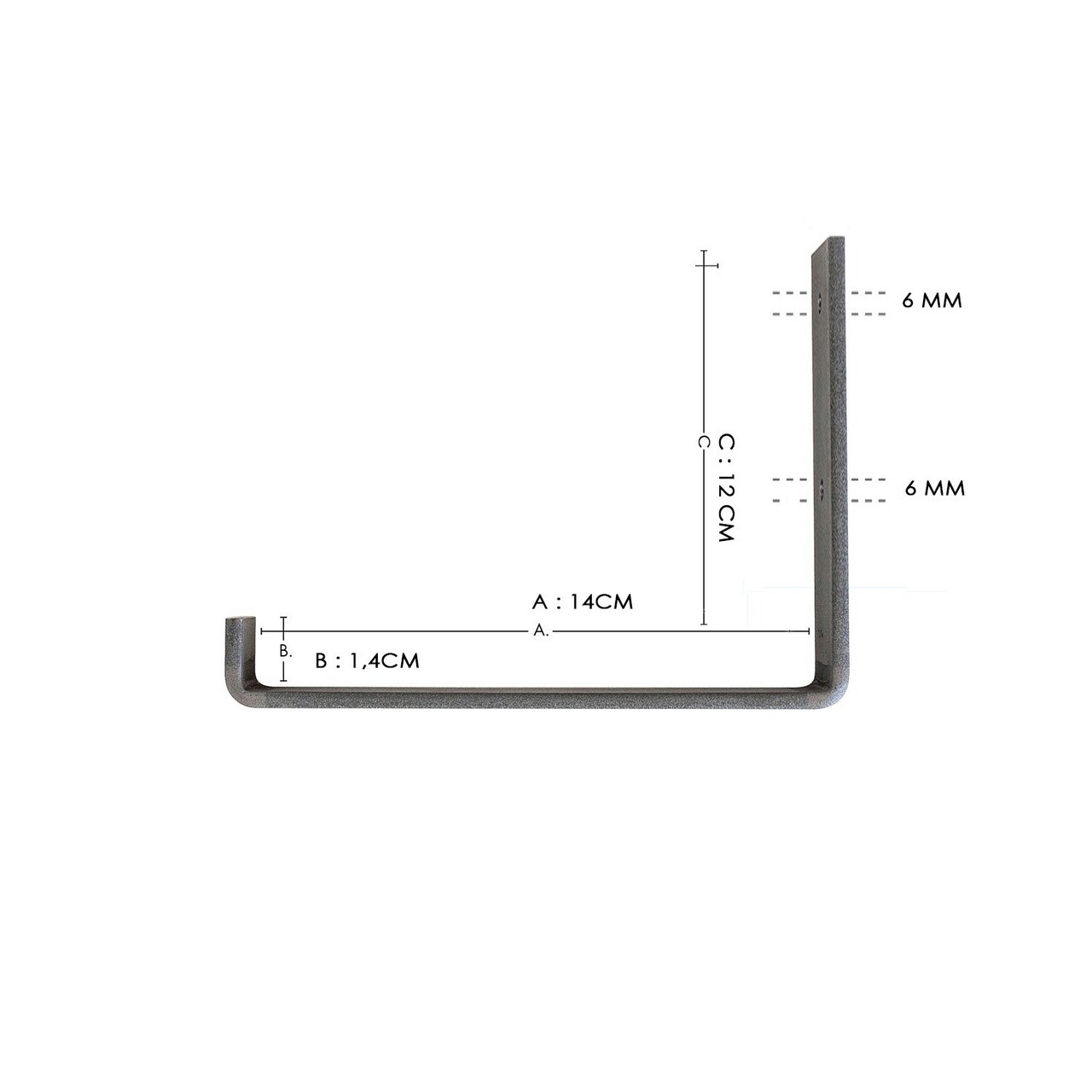 Raft de perete, Evila Originals, LAM010, Nuc negru