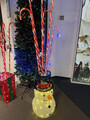 Decoratiune luminoasa de exterior Snowman w Candy Canes, 157 LED-uri, transformator IP44, 180 cm, rosu