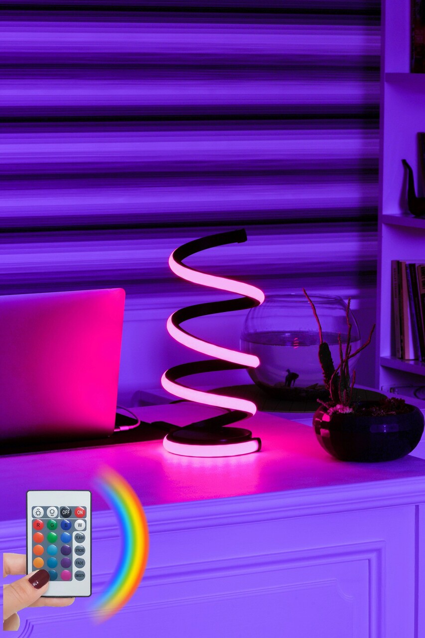 Lampa de masa, Curlux, 509CRL1111, Aluminiu, Multicolor